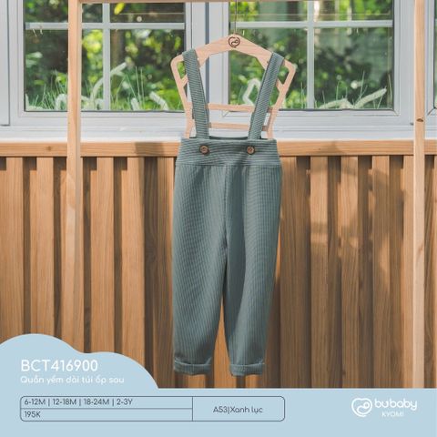 Quần yếm dài túi ốp sau Bubaby BCT416900.03YA53