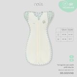 Nhộng chũn kẻ caro xanh phối màu be Nous NB2S25-AB1-M01-CW-S