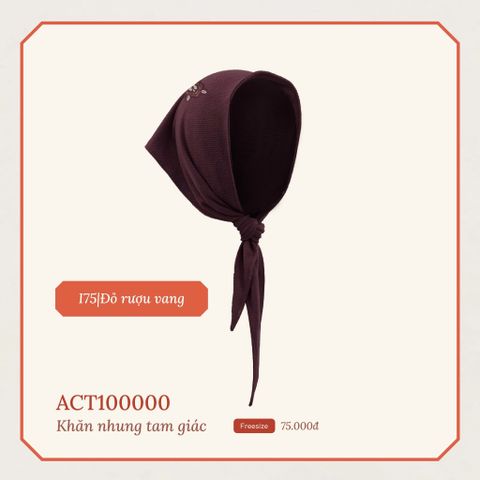 Khăn nhung tam giác Bubaby ACT100000.FREA07