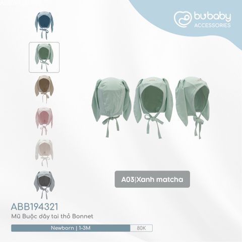 Mũ Buộc dây tai thỏ Bonnet Bubaby ABB194321.0NBA01