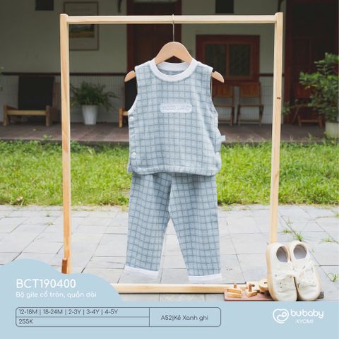 Bộ gile cổ tròn, quần dài Bubaby BCT190400.03YA52