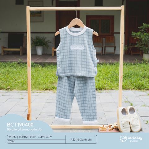 Bộ gile cổ tròn, quần dài Bubaby BCT190400.03YA52