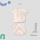 Bộ cộc tay kẻ vàng trắng Nous NL2S25-SC2-F02-TY-0M