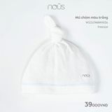 Mũ chỏm màu trắng Nous