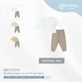 Bộ dài tay raglan cài sau Túi ngực Dona 1110TN Bubaby