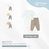 Bộ dài tay raglan cài sau Túi ngực Dona Bubaby