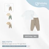Bộ dài tay raglan cài sau Túi ngực Dona Bubaby