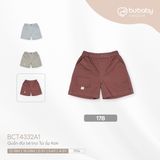 Quần đùi Bubaby bé trai Túi ốp Kaki