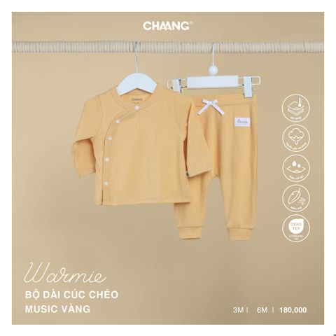 Bộ dài tay cúc chéo Chaang Music - Hồng - 0-3m