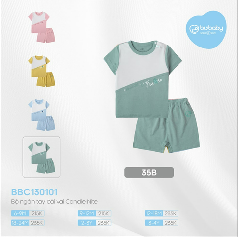 Promo Bộ ngắn tay cài vai Bamco Jacquard 130101 Bubaby