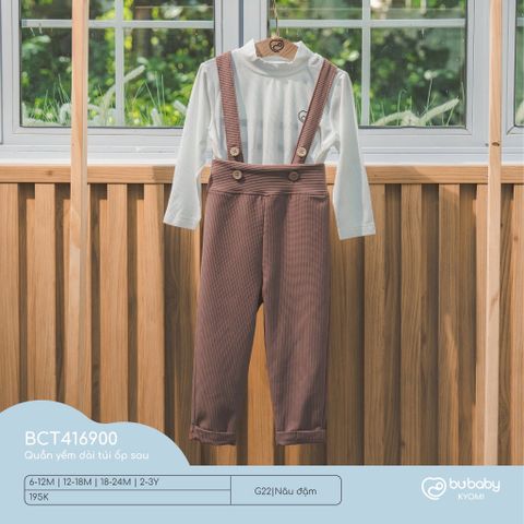 Quần yếm dài túi ốp sau Bubaby BCT416900.03YA53