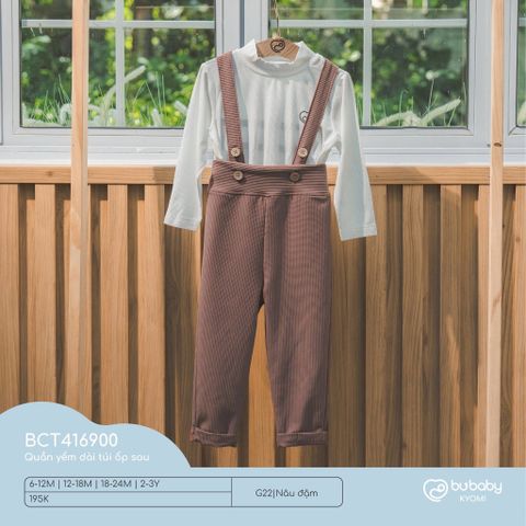 Quần yếm dài túi ốp sau Bubaby BCT416900.03YA53