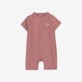 Bộ đồ bơi liền ngắn tay khóa sau Bu Aqua Bubaby
