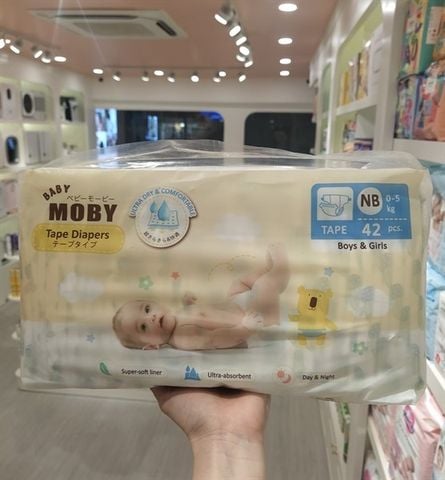 Bỉm tã dán gói 2 miếng Moby
