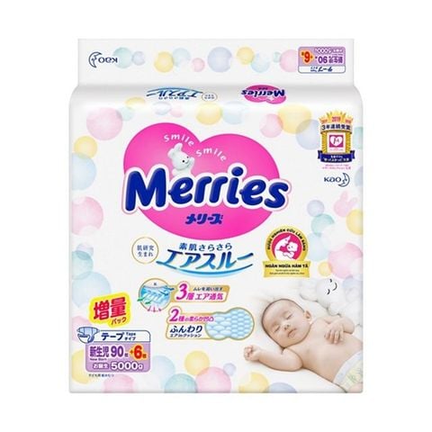 Bỉm tã dán Merries cộng miếng
