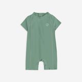 Bộ đồ bơi liền ngắn tay khóa sau Bu Aqua Bubaby