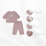 Bộ tay lỡ cổ tròn Slub cotton Bubaby BCT120401.18MF80