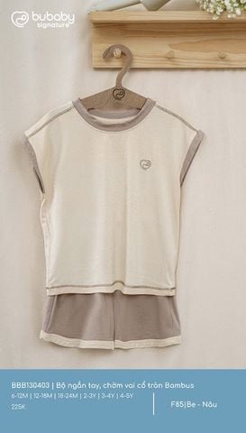 Bộ ngắn tay, chờm vai cổ tròn Bambus BBB130403.03YF85