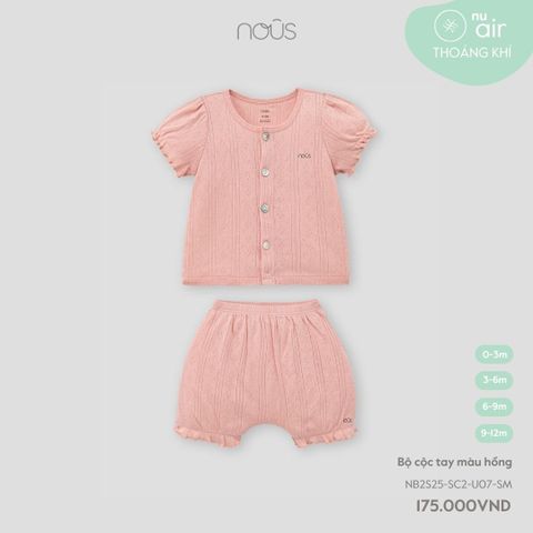 Bộ cộc tay màu hồng Nous NB2S25-SC2-U07-SM-0M