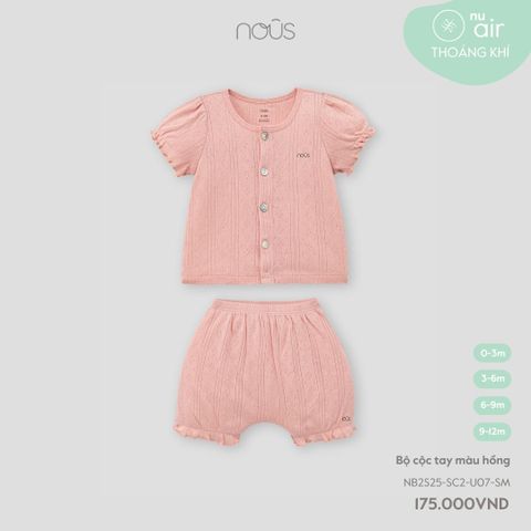 Bộ cộc tay màu hồng Nous NB2S25-SC2-U07-SM-0M