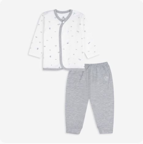 Bộ dài tay cài giữa Bambus Signature Bubaby