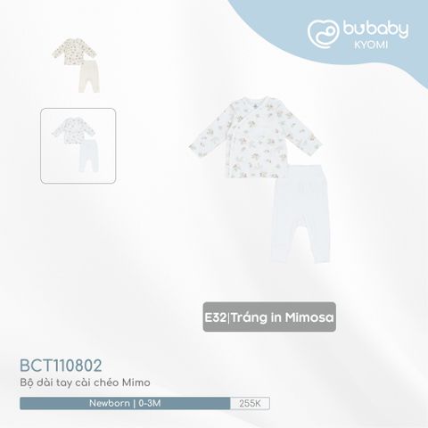 Bộ dài tay cài chéo Mimo 110802 Bubaby