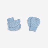 Bao tay bao chân Siro Bubaby - Kẻ blue nhạt C45 - Freesize