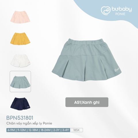 Chân váy ngắn xếp ly Ponie Bubaby
