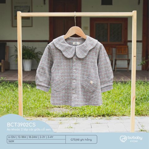 Áo khoác 2 lớp cài giữa cổ sen Bubaby BCT3902CS.03YG75