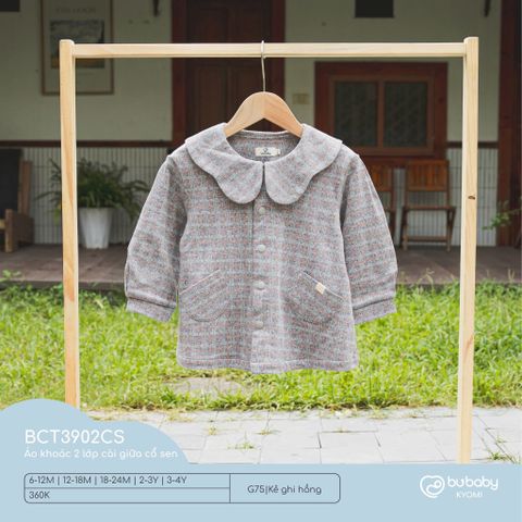 Áo khoác 2 lớp cài giữa cổ sen Bubaby BCT3902CS.03YG75