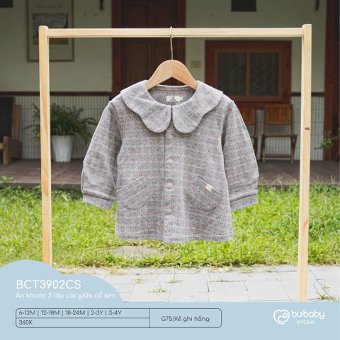 Áo khoác 2 lớp cài giữa cổ sen Bubaby BCT3902CS.03YG75