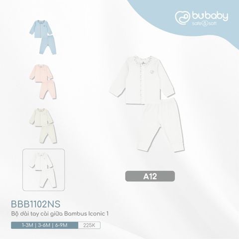 Bộ dài tay cài giữa Bambus Iconic 1 Bubaby