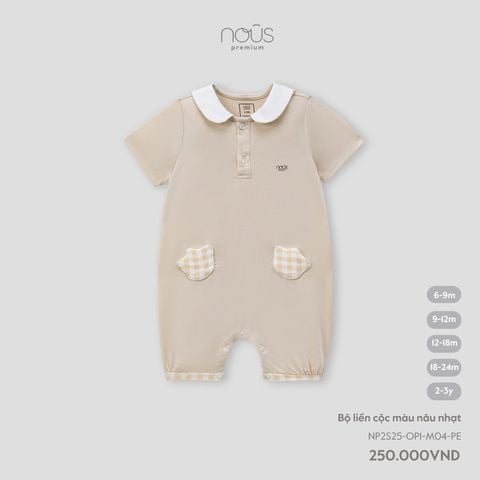 Bộ liền cộc màu nâu nhạt Nous NP2S25-OP1-M04-PE-6M