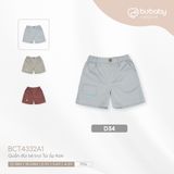 Quần đùi Bubaby bé trai Túi ốp Kaki