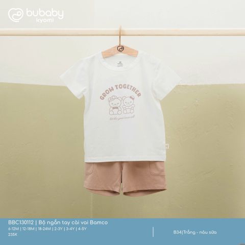 Bộ ngắn tay cài vai Bamco Bubaby BBC130112.03YB34