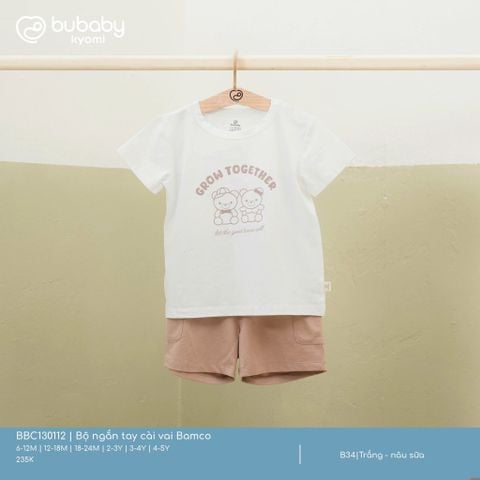 Bộ ngắn tay cài vai Bamco Bubaby BBC130112.03YB34