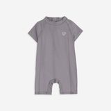 Bộ đồ bơi liền ngắn tay khóa sau Bu Aqua Bubaby