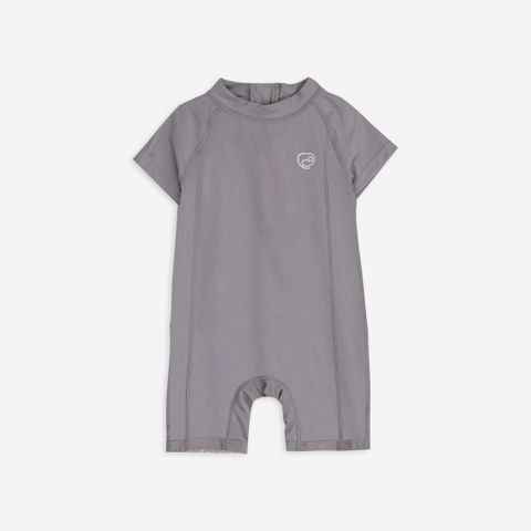 Bộ đồ bơi liền ngắn tay khóa sau Bu Aqua Bubaby