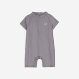 Bộ đồ bơi liền ngắn tay khóa sau Bu Aqua Bubaby