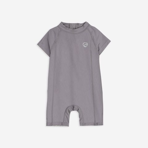 Bộ đồ bơi liền ngắn tay khóa sau Bu Aqua Bubaby