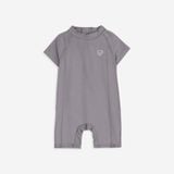 Bộ đồ bơi liền ngắn tay khóa sau Bu Aqua Bubaby