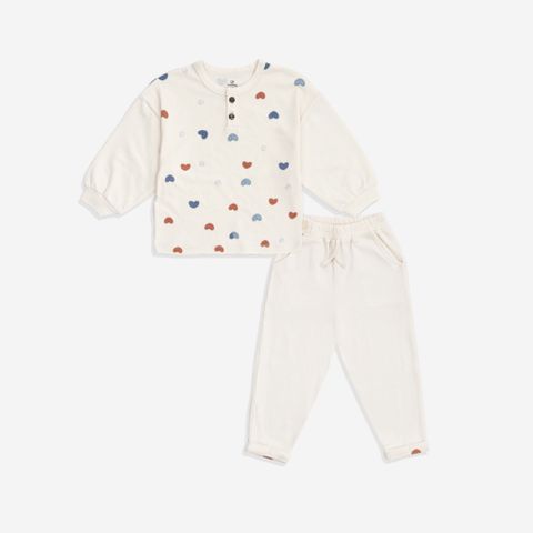Bộ dài tay Bubaby cổ trụ Gloute