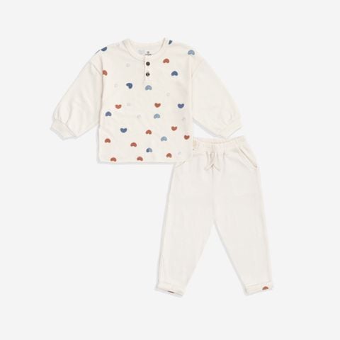 Bộ dài tay Bubaby cổ trụ Gloute
