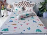 Ga chống thấm cotton Ú Òa Cotton cao cấp - Hươu cao cổ xanh - 1m8*2m