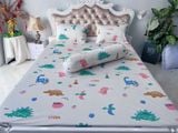 Ga chống thấm cotton Ú Òa Cotton cao cấp - Hươu cao cổ xanh - 1m8*2m