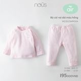 Bộ cài vai dài màu hồng Nous
