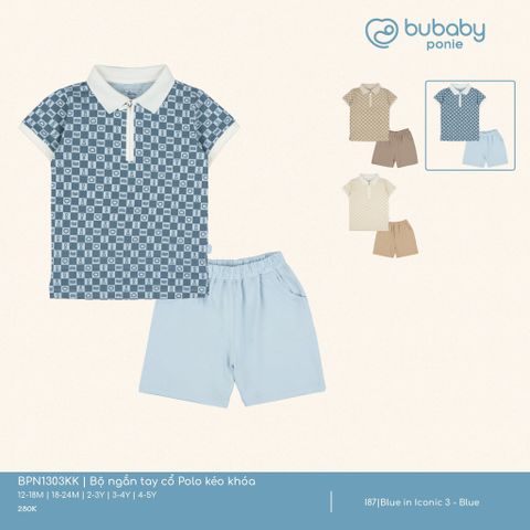 Bộ ngắn tay cổ Polo kéo khóa Bubaby BPN1303KK.03YI86