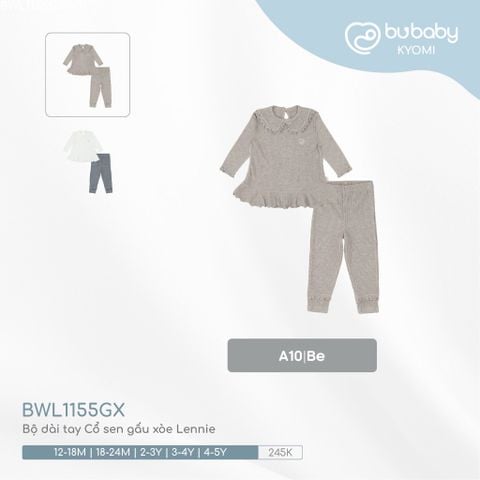 Bộ dài tay Cổ sen gấu xòe Lennie 1155GX Bubaby