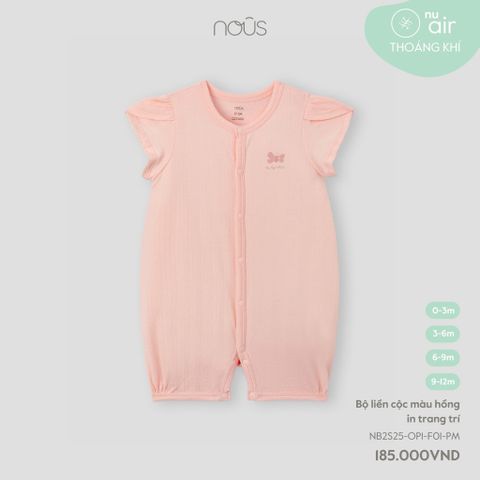 Bộ liền cộc màu hồng in trang trí Nous NB2S25-OP1-F01-PM-0M