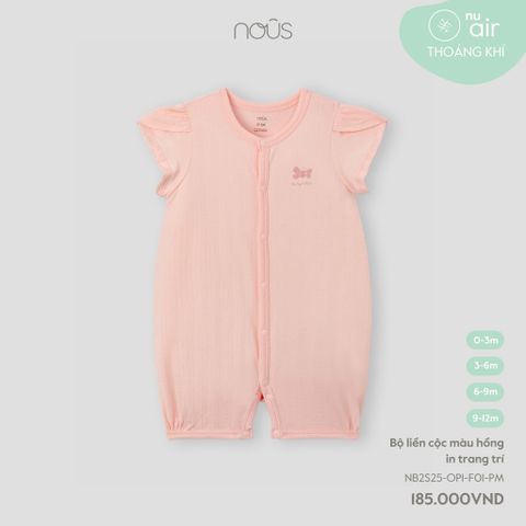 Bộ liền cộc màu hồng in trang trí Nous NB2S25-OP1-F01-PM-0M